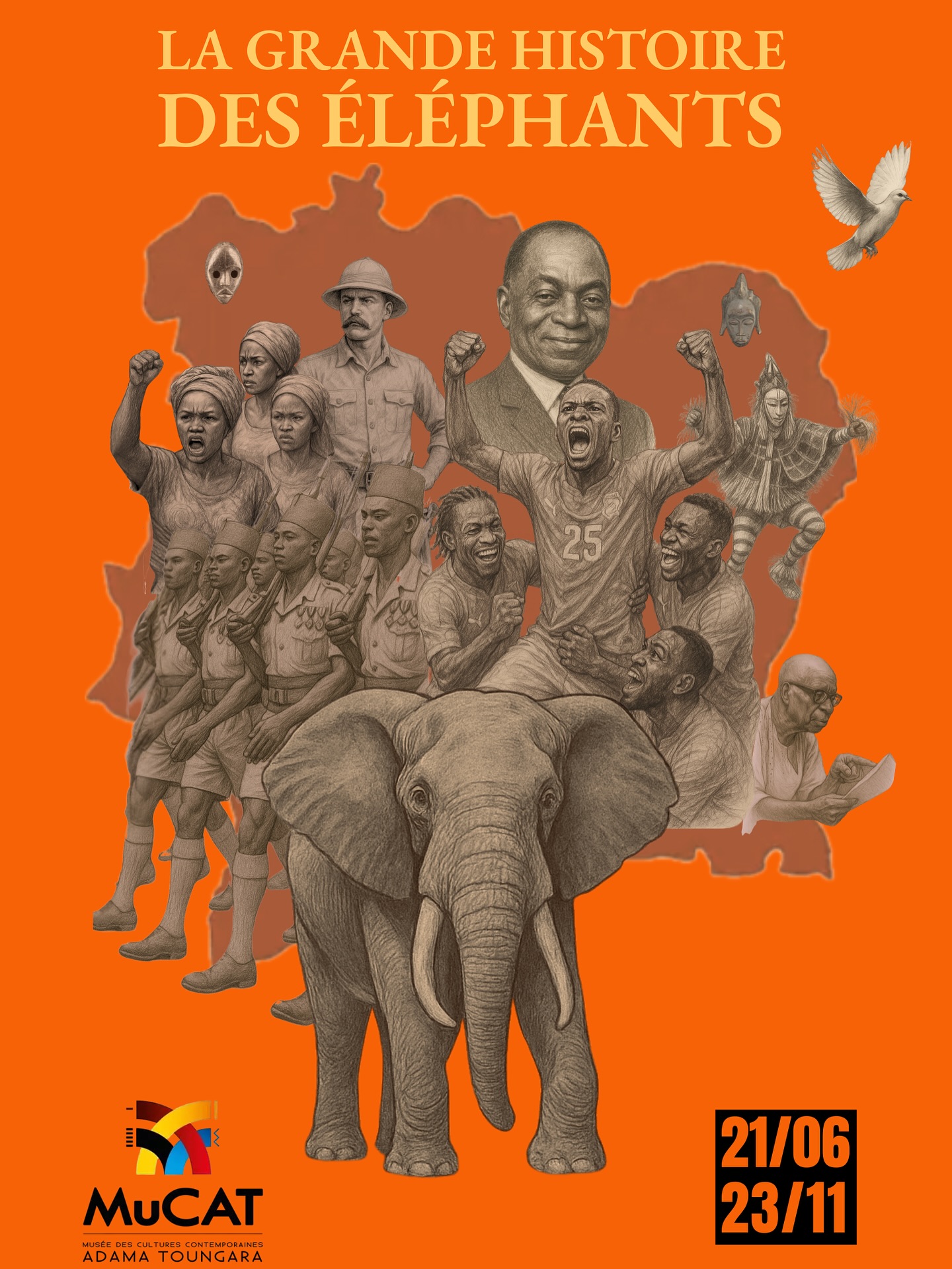Affiche de l’exposition La Grande Histoire Des Eléphants