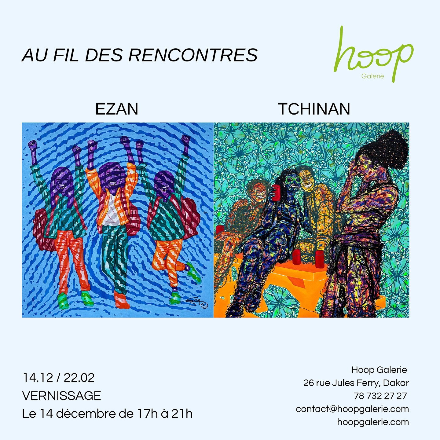 Affiche de l’exposition Au Fil des Rencontres