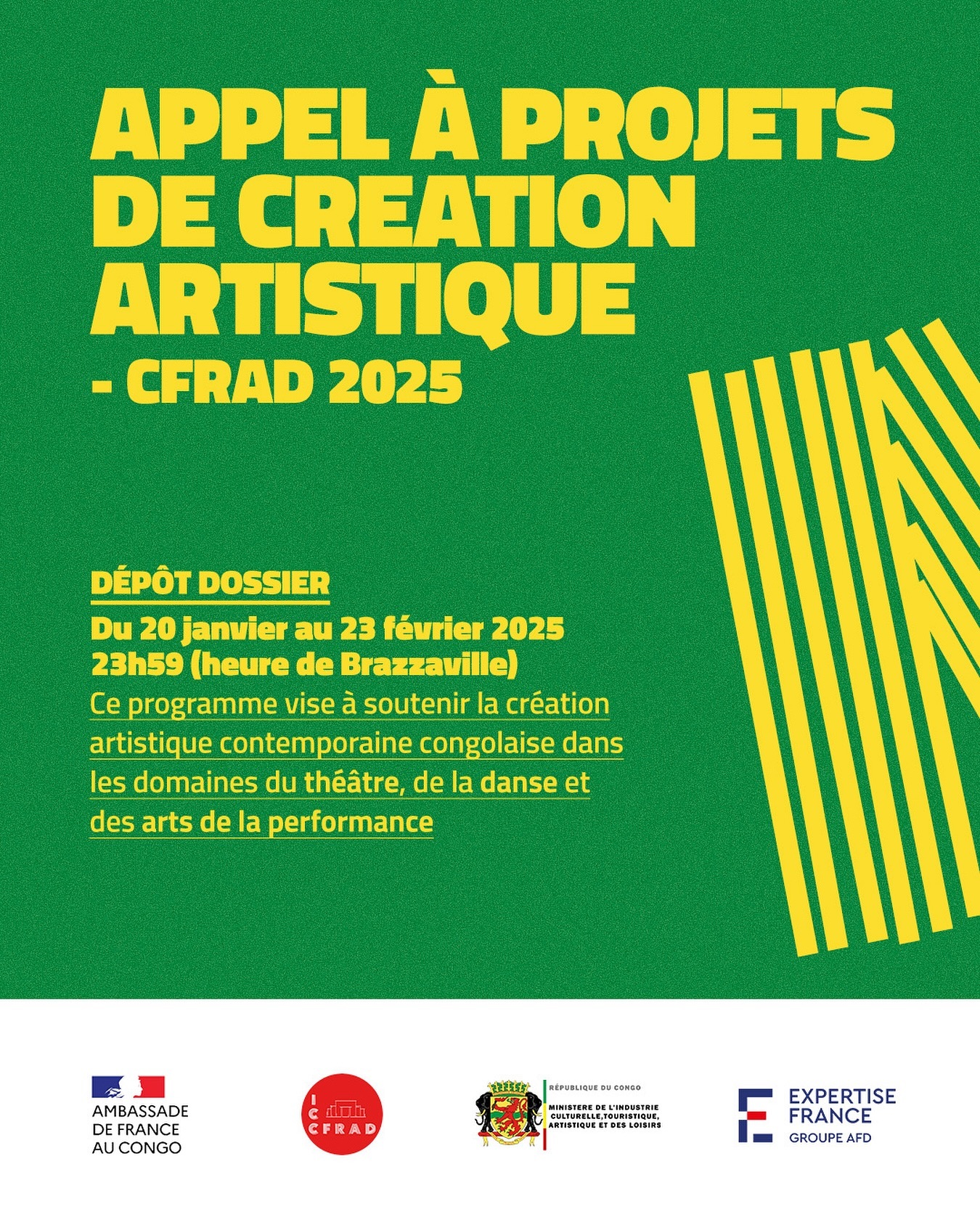 Cover of the post Call for Artistic Projects - CFRAD 2025: Supporting Contemporary Congolese Creation