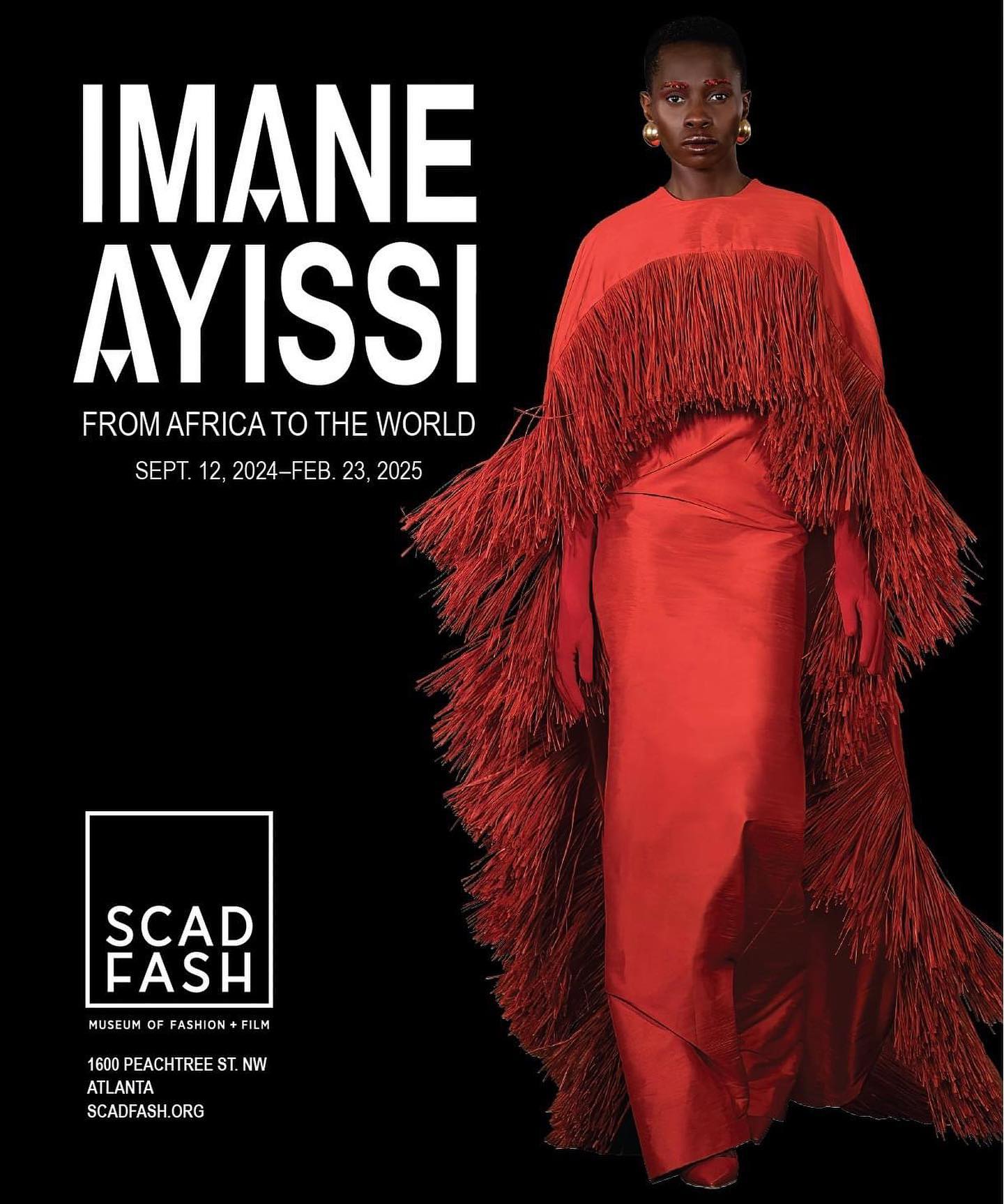 Affiche de l’exposition « IMANE AYISSI : DE L'AFRIQUE AU MONDE »