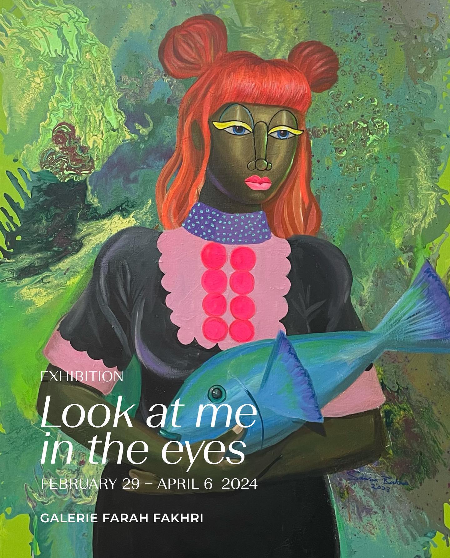 Look at me in the eyes Exhibition Poster