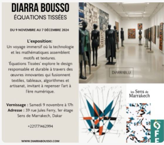 DIARRA BOUSSO - Woven Equations Exhibition Poster