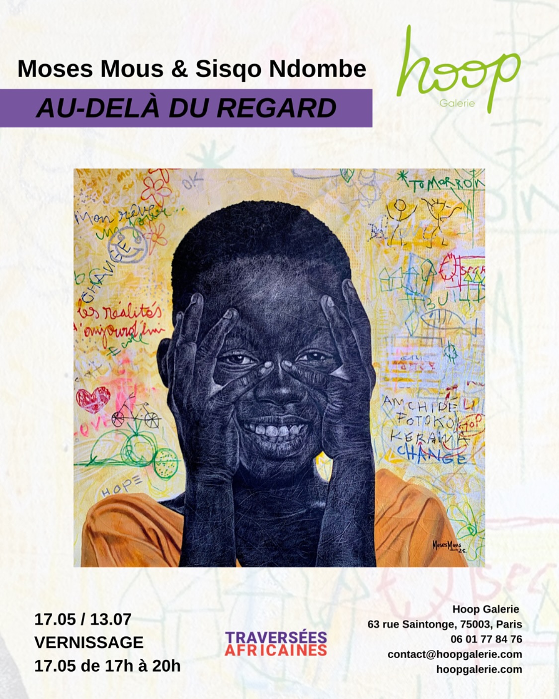 Affiche de l’exposition AU-DELÀ DU REGARD