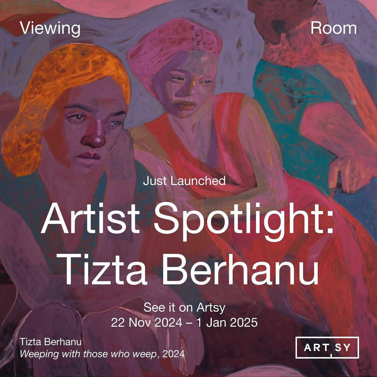 Affiche de l’exposition Just Launched de Tizta Berhanu