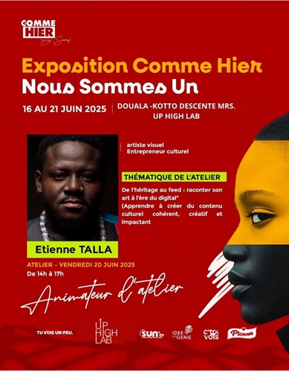 Cover of the post Workshop Exhibition Like Yesterday We Are One with Etienne Talla