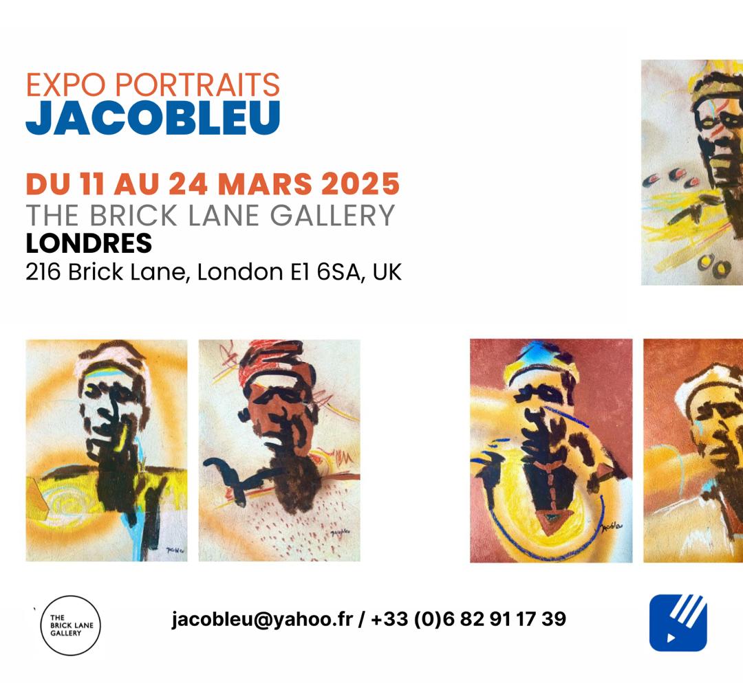 JACOBLEU : Expo Portraits Exhibition Poster